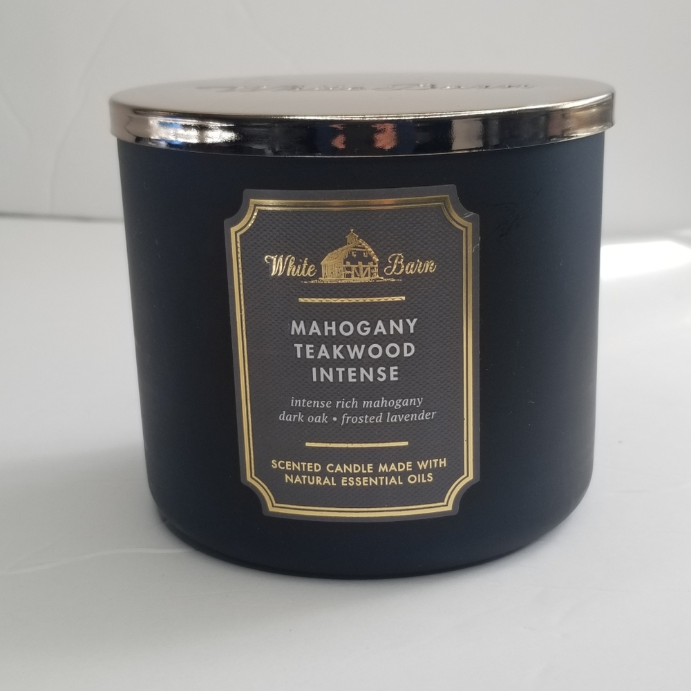WHITE BARN MAHOGANY TEAKWOOD INTENSE 3 WICK CANDLE